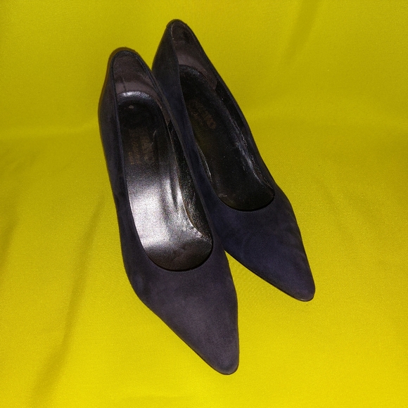 Vintage Real Suede Women Shoes Dark Blue Bravo Browns Spain - Picture 7 of 8